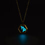 Capricorn Zodiac Glowing Pendant Necklace With Uv Keyring Torch, thumbnail 1 of 12