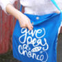 'Give Peas A Chance' Tote Bag 100% Recycled, thumbnail 3 of 3