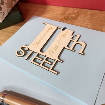 Personalised Steel 11th Wedding Anniversary, 5 of 5