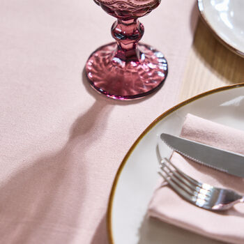 Blush Pink Cotton Table Runner, 3 of 5