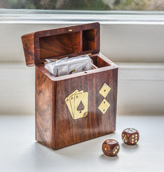 Personalised Adult Luxury Card And Dice Set, 2 of 2