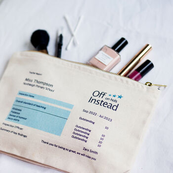 Personalised Report Style Pouch For Teacher, 3 of 7