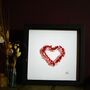 Crystal Clear And Red Heart Framed Art Work, thumbnail 1 of 7