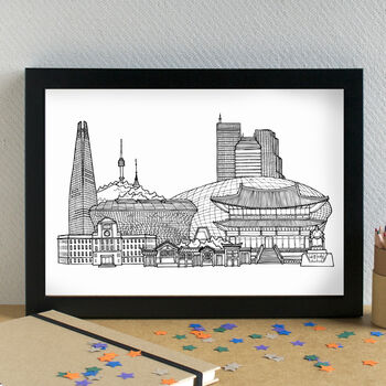 Seoul Skyline Travel Art Print Unframed, 2 of 6