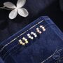 Star Trio Screw Back / Internally Threaded Flat Back / Stud Earrings In Sterling Silver, thumbnail 1 of 12