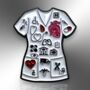 White Scrubs With Hospital Symbols, Nursing Tools And Organs Enamel Brooch Pin, Ideal Gift For Doctors, Nurses, Medical Staff And Surgeons, thumbnail 3 of 8