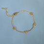 Gold Hearts Chain Bracelet, thumbnail 3 of 5
