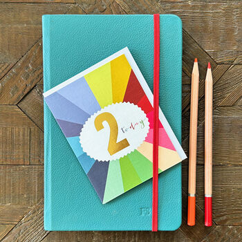 Mini Gold Foiled 2nd Birthday Card, 3 of 4