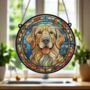 Golden Retriever Stained Glass Effect Suncatcher, thumbnail 5 of 6