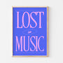 Colourful Bold Lost In Music Wall Art Print, thumbnail 8 of 9