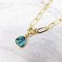 18k Gold Plated Turquoise Paperclip Necklace, thumbnail 2 of 4