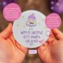 First Christmas As A Grandmother Personalised Glass Coaster, thumbnail 2 of 2