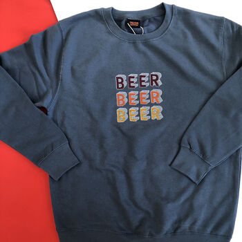 'Beer, Beer, Beer' Embroidered Sweatshirt, 5 of 5