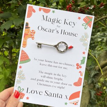 Personalised Santa's Magic Key With Poem, 3 of 3