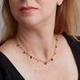 Tourmaline Silver Gold Plated Bead Necklace, thumbnail 4 of 12