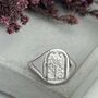 Sterling Silver Destiny Arch Signet Ring, thumbnail 7 of 9