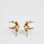 Gold Nightshade Moon Stud Earrings, thumbnail 4 of 7