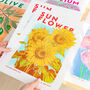 Sunflower Risograph Print, thumbnail 2 of 4