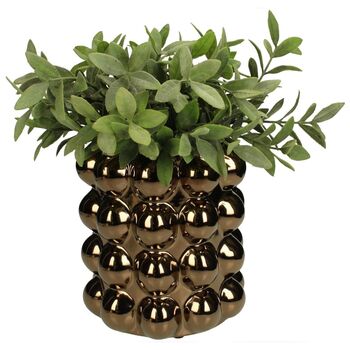 Bronze Bobble Ceramic Vase Hurricane Lantern, 3 of 7