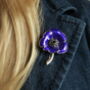 Poppy Purple Brooch, thumbnail 2 of 3