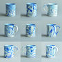 Marbled Blue And White Tea Mug, thumbnail 4 of 5