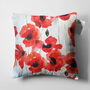 Poppy Cushion Cover, Double Sided Coquelicots Printing, thumbnail 5 of 7