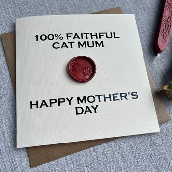 100% Faithful Cat Mum Traitors Inspired Mother's Day Card, 3 of 4