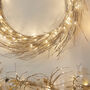 Large Champagne Gold LED Christmas Wreath, thumbnail 2 of 2