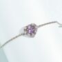 Purple Heart Lavender Amethyst Bracelet In Silver And Gold, thumbnail 2 of 10