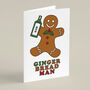 'Gingerbread Man' Funny Christmas Card, thumbnail 4 of 5