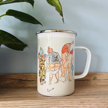 Wild Swimming Large Enamel Mug, 2 of 2