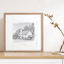 Personalised Monochrome Watercolour House Sketch, thumbnail 2 of 6