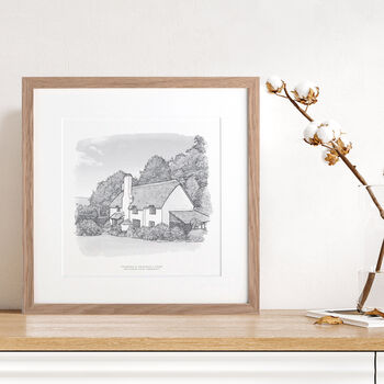 Personalised Monochrome Watercolour House Sketch, 2 of 6