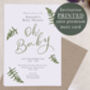Personalised A6 Botanical 'Oh Baby' Baby Shower Invite, thumbnail 1 of 3