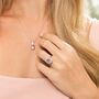 Pink Sapphire Pendant Necklace In Sterling Silver And Gold, thumbnail 7 of 12