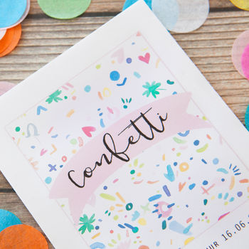 10 Personalised Colourful Confetti Print Packets, 6 of 7