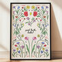 Chappell Roan 'Good Luck, Babe!' Floral Pop Lyric Art Print, thumbnail 3 of 7