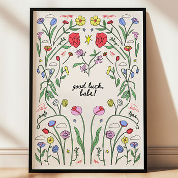 Chappell Roan 'Good Luck, Babe!' Floral Pop Lyric Art Print, 3 of 7