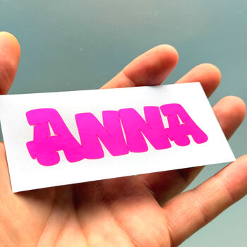Personalised Kids Graffiti Name Sticker For Parties, 4 of 8