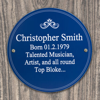 Personalised Blue Heritage Style Plaque Sign, 4 of 10