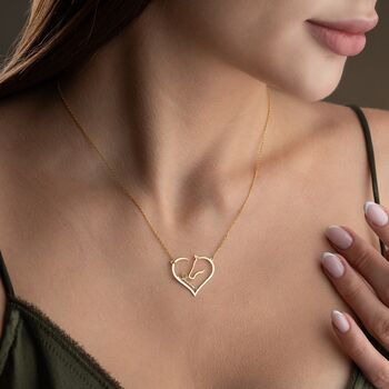 Personalised Horse Lover Heart Necklace, 2 of 9