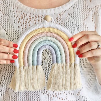 Macramé Rainbow Wall Hanging, 7 of 12