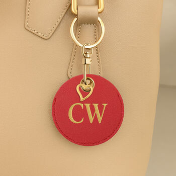 Personalised Vegan Leather Bag Accessory With Charm, 7 of 8