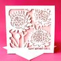 Personalised November Chrysanthemum Birth Flower Card, thumbnail 1 of 4