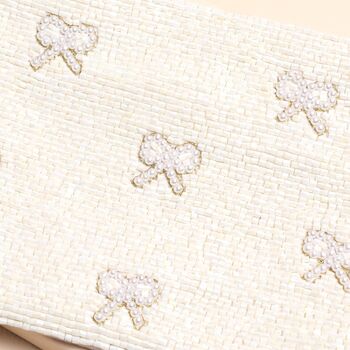 White Pearl Bow Beaded Coin Purse, 2 of 3