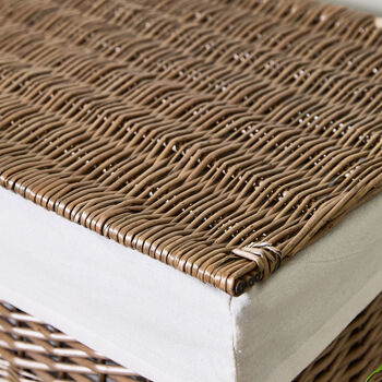 Rectangular Partition Laundry Basket, 3 of 5