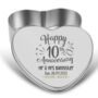 10th Wedding Anniversary Heart Tin, thumbnail 1 of 2