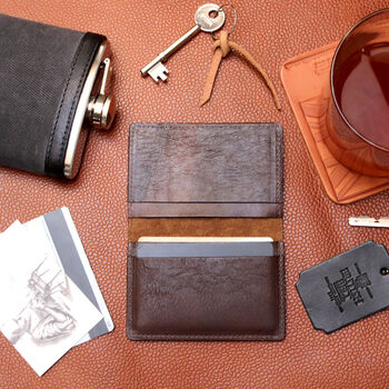Personalised Initials Italian Leather Card Holder, 5 of 12
