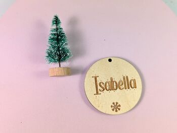 Personalised Table Name Plaques Settings Christmas Tree, 4 of 11