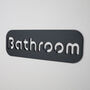 Luxury Bathroom Door Sign – Black Acrylic, Waterproof, Self Adhesive, Modern Bathroom Sign, Stylish Door Decor, Elegant Bathroom Wall Sign, Contemporary Bathroom Entrance Sign, thumbnail 8 of 9